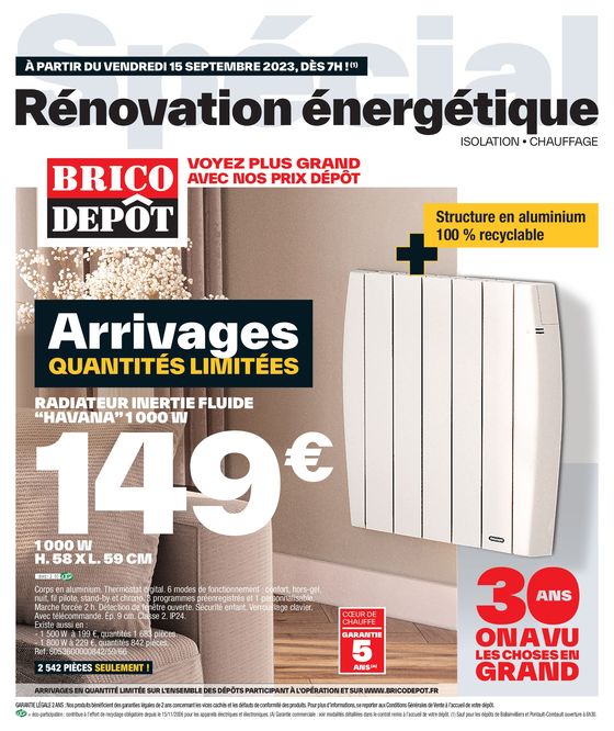 Catalogue Brico Dépôt à Bordeaux | Rénovation énergétique | 13/09/2023 - 05/10/2023