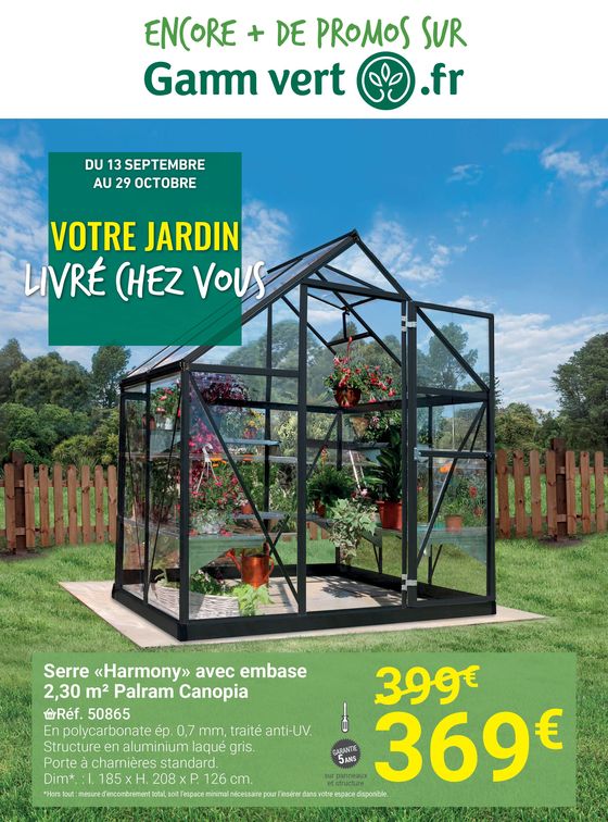 Catalogue Gamm vert à Lyon | Votre jardin livré chez vous | 13/09/2023 - 29/10/2023