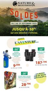Promos de Magasins Bio à Nice | Soldes! Jusqu'à -50%! sur Nature et Découvertes | 14/09/2023 - 29/09/2023