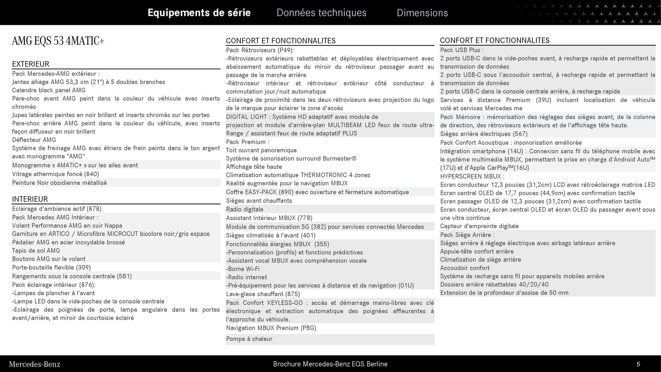 Catalogue EQS Berline, page 00005