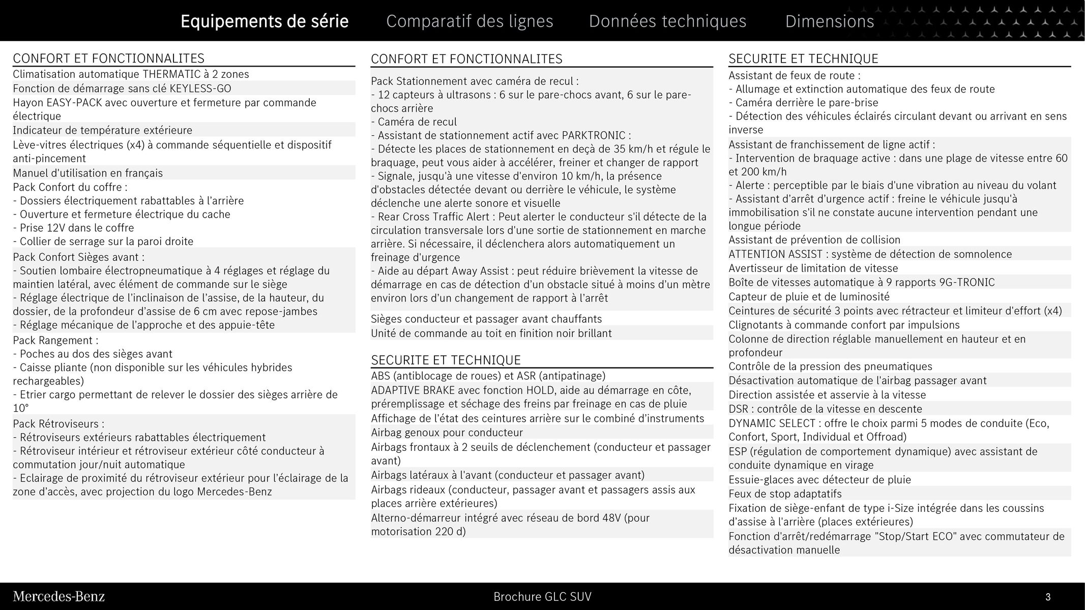 Catalogue GLC SUV, page 00003