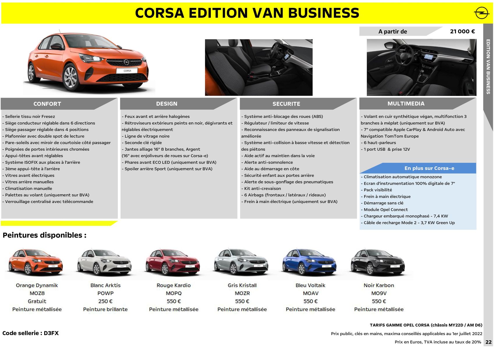 Catalogue Opel Corsa, page 00022