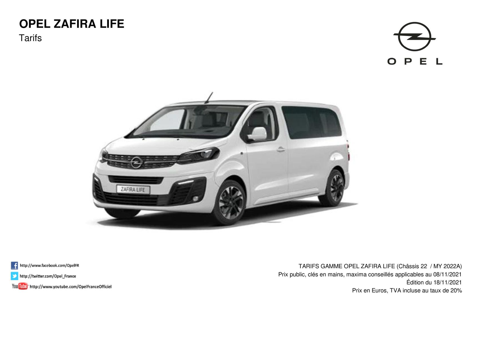 Catalogue Opel Zafira Life_, page 00001