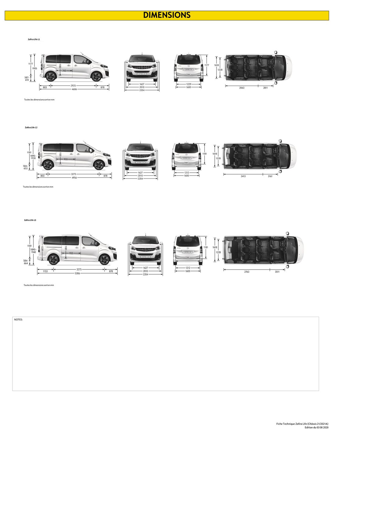 Catalogue Opel Zafira Life, page 00003