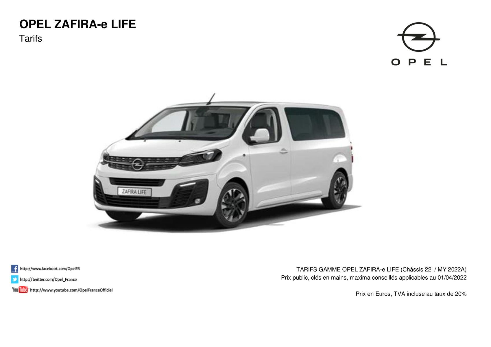 Catalogue Opel Zafira-e Life_, page 00001