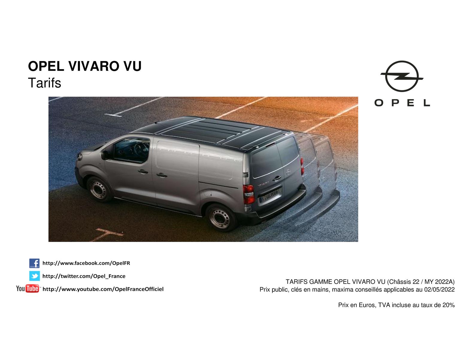 Catalogue Opel Vivaro Fourgon2, page 00001
