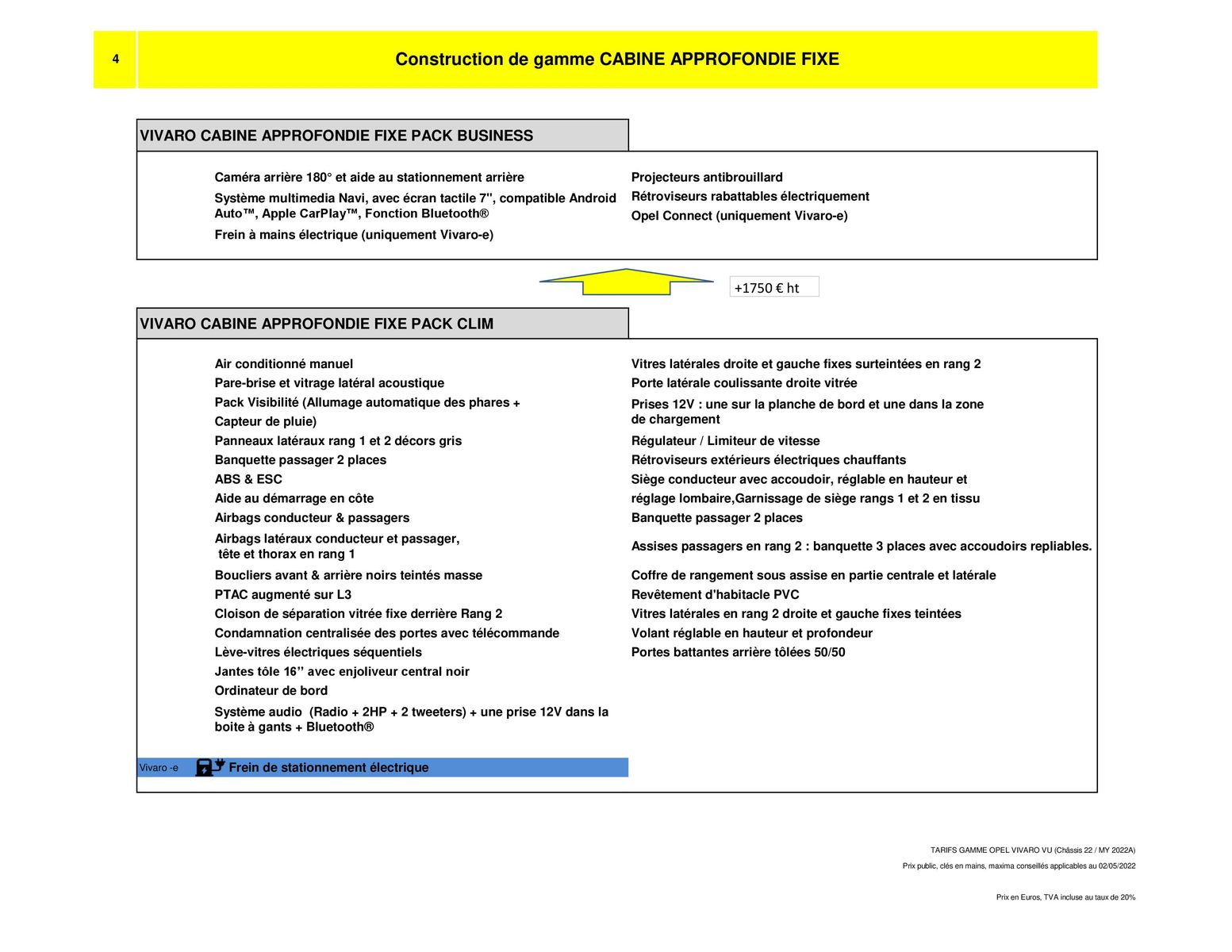 Catalogue Opel Vivaro Fourgon2, page 00005