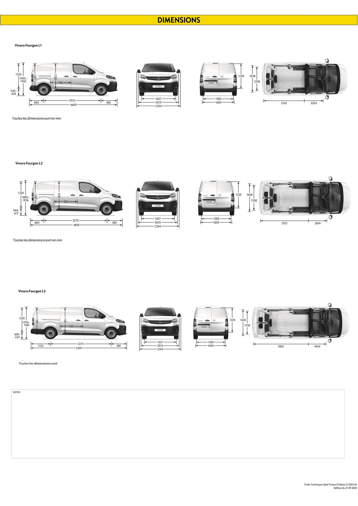 Catalogue Opel Vivaro Fourgon, page 00003