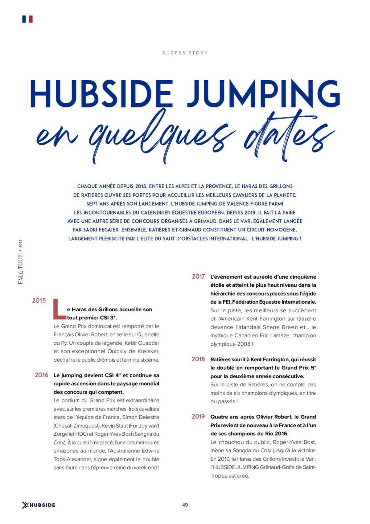 Catalogue Magazine jumping Grimaud Fall Tour 2023, page 00049