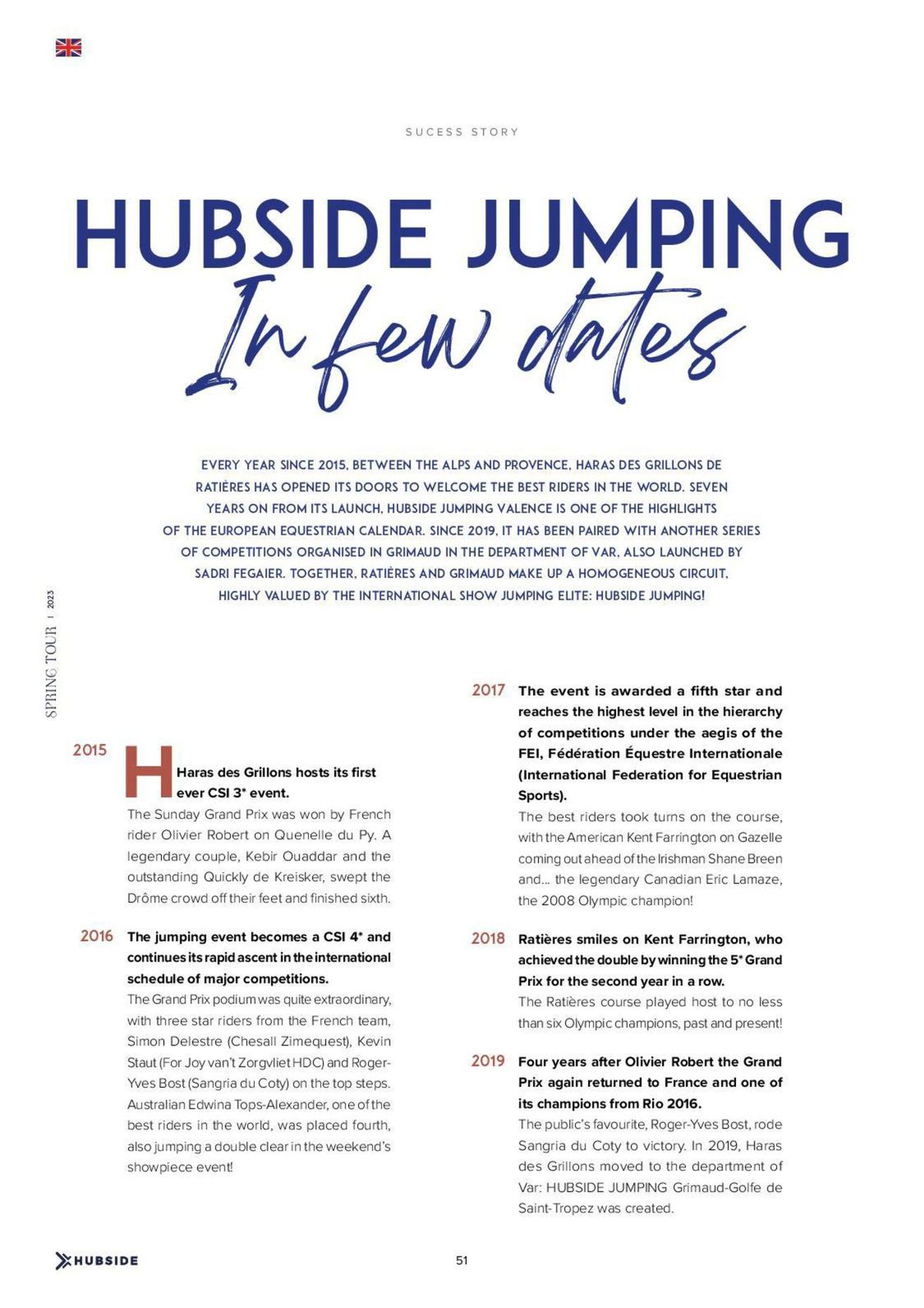 Catalogue Magazine HUBSIDE jumping Grimaud Spring Tour 2023, page 00051
