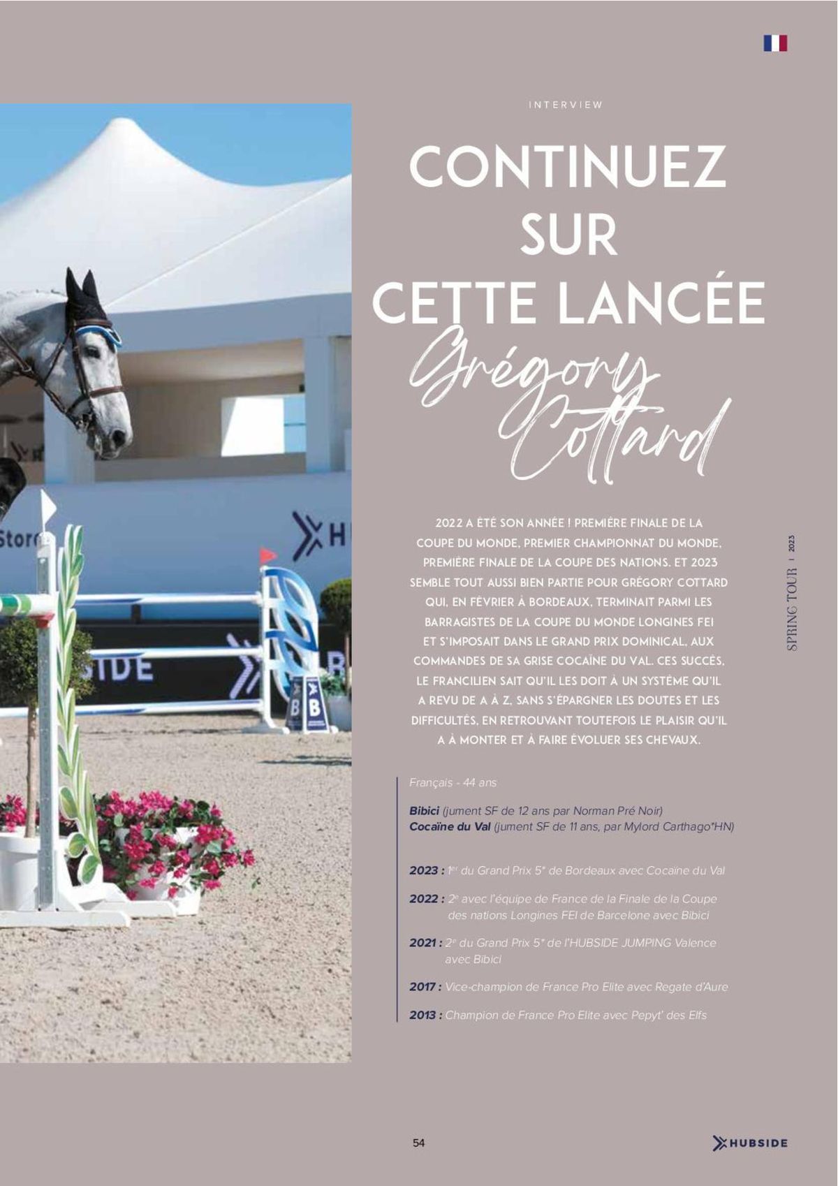 Catalogue Magazine HUBSIDE jumping Grimaud Spring Tour 2023, page 00054
