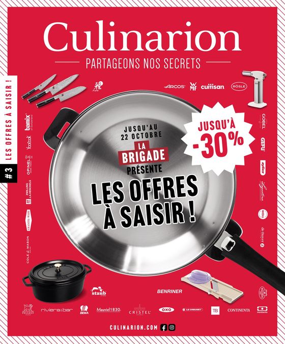 Catalogue Culinarion | Les offres à saisir | 21/09/2023 - 22/10/2023