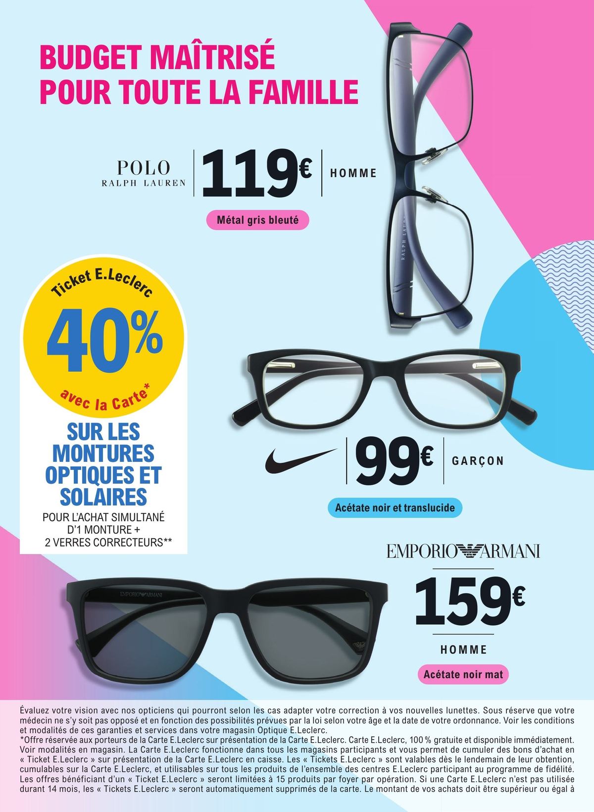 Optique hotsell leclerc lunette