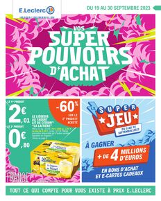 Catalogue E.Leclerc à Nice | VOS SUPER POUVOIRS D'ACHAT | 19/09/2023 - 30/09/2023