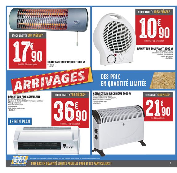 Catalogue Brico Cash à Lille | 100% Arrivages | 15/09/2023 - 28/09/2023