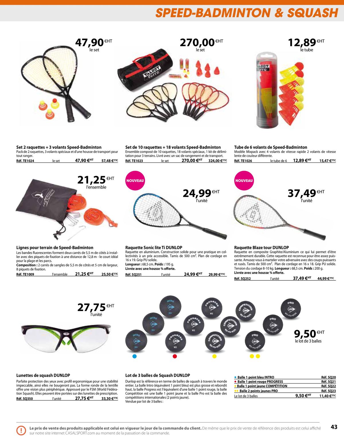 Catalogue Sports de raquettes, page 00039