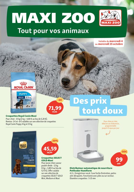 Catalogue Maxi Zoo à Marseille | Tout pour vos animaux | 04/10/2023 - 15/10/2023