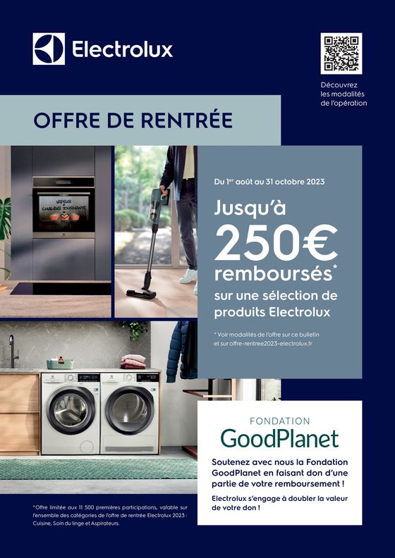 Catalogue Electrolux | OFFRE DE RENTRÉE | 21/09/2023 - 31/10/2023