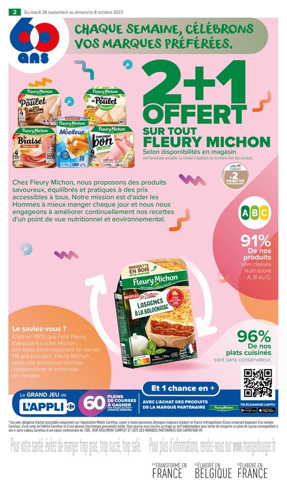 Catalogue Carrefour Market à Paris | Pour vous accompagner dans vos courses du quotidien | 26/09/2023 - 08/10/2023