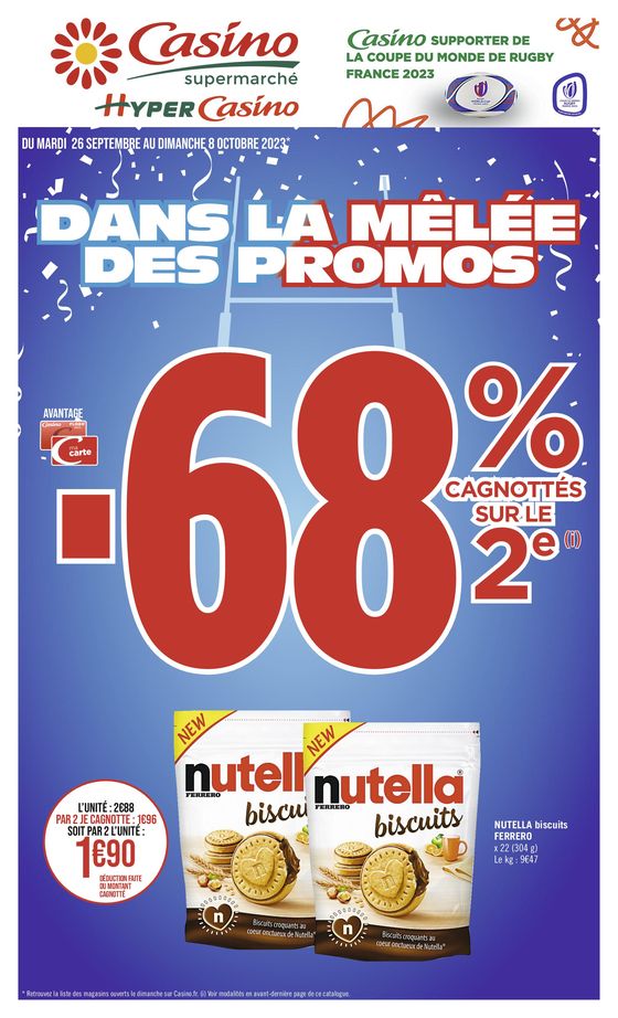 Catalogue Casino Supermarchés à Nice | DANS LA MÊLÉE DES PROMOS | 26/09/2023 - 08/10/2023