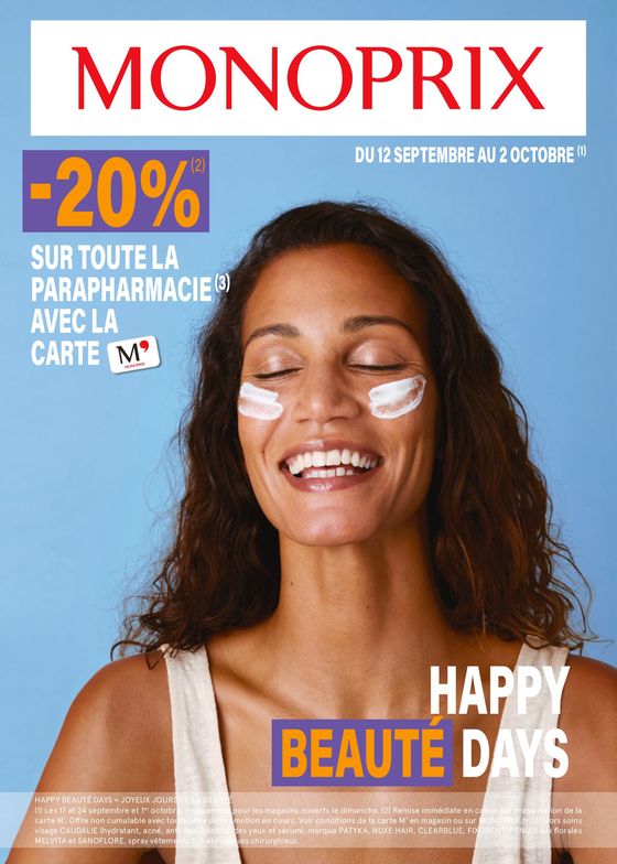 Catalogue Monoprix | Happy beauté days | 22/09/2023 - 02/10/2023