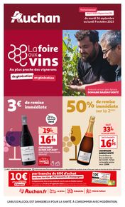 Catalogue Auchan à Nice | La Foire aux vins d'Automne | 26/09/2023 - 09/10/2023