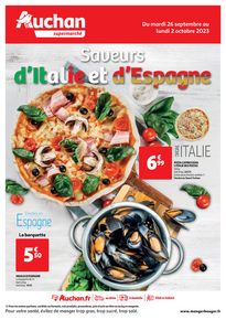 Promos de Supermarchés à Toulouse | Saveurs d'Italie et d'Espagne sur Auchan Supermarché | 26/09/2023 - 02/10/2023