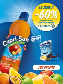 Catalogue Capri Sun à La Valette-du-Var | Le 2ème à -60% dans votre magasin E.Leclerc!  | 26/09/2023 - 07/10/2023