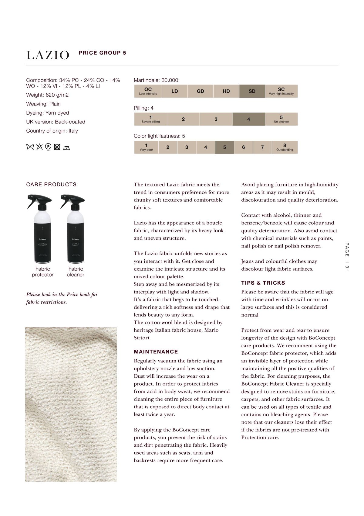 Catalogue Explore our contract materials guide, page 00031