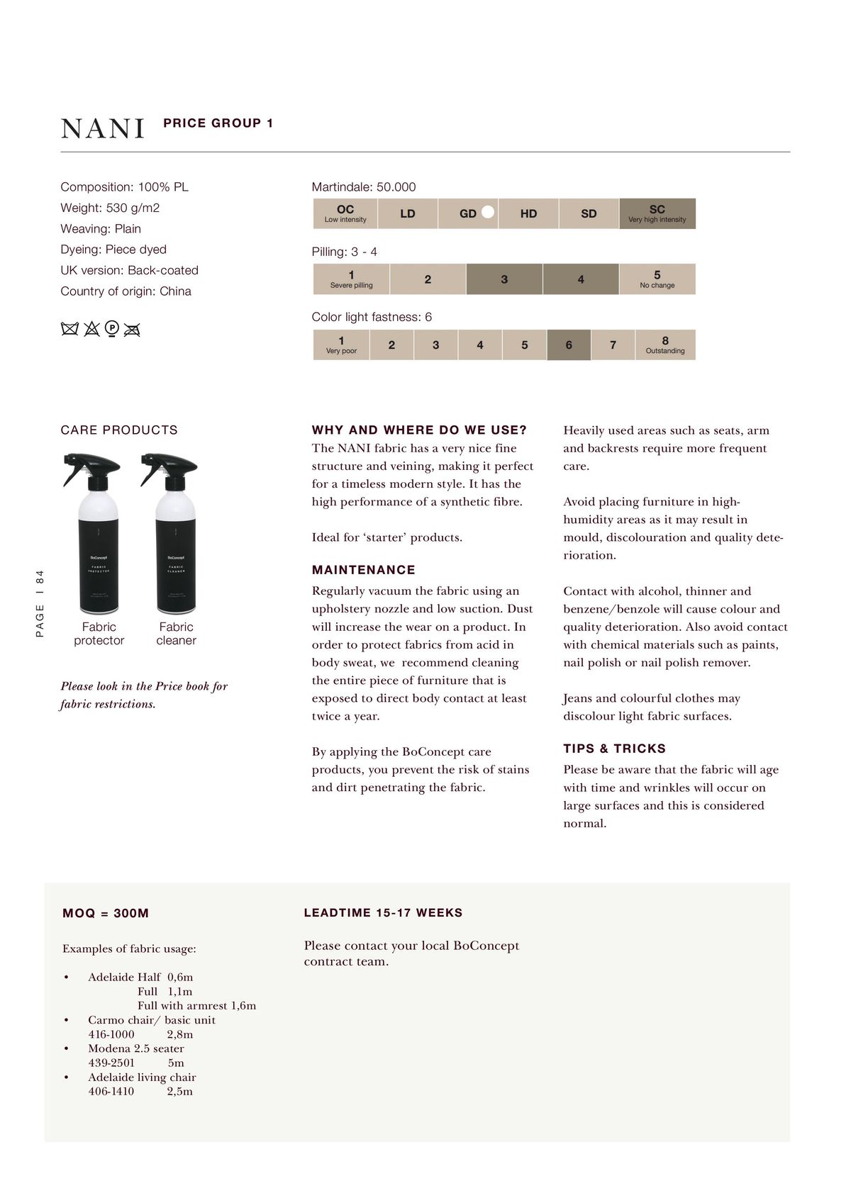 Catalogue Explore our contract materials guide, page 00084