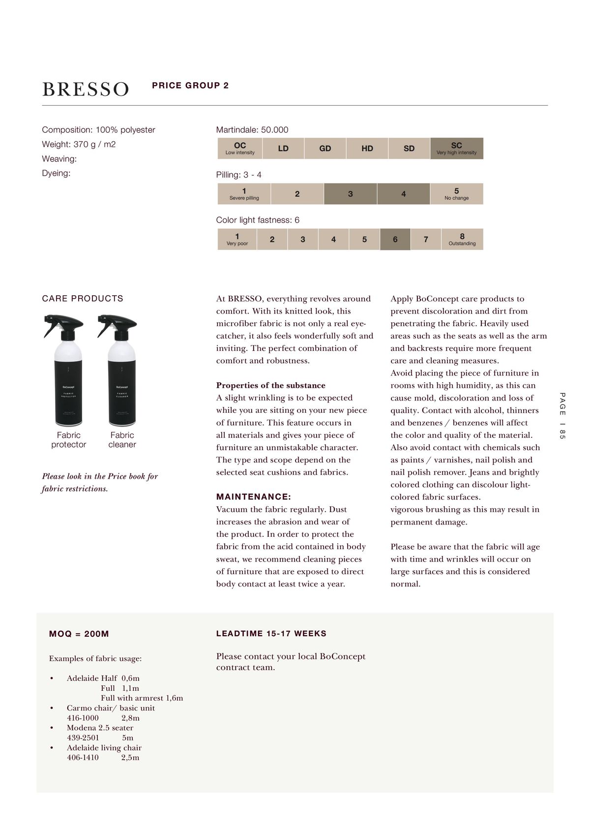 Catalogue Explore our contract materials guide, page 00085