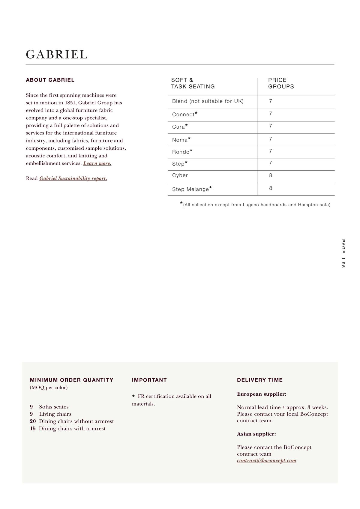 Catalogue Explore our contract materials guide, page 00095