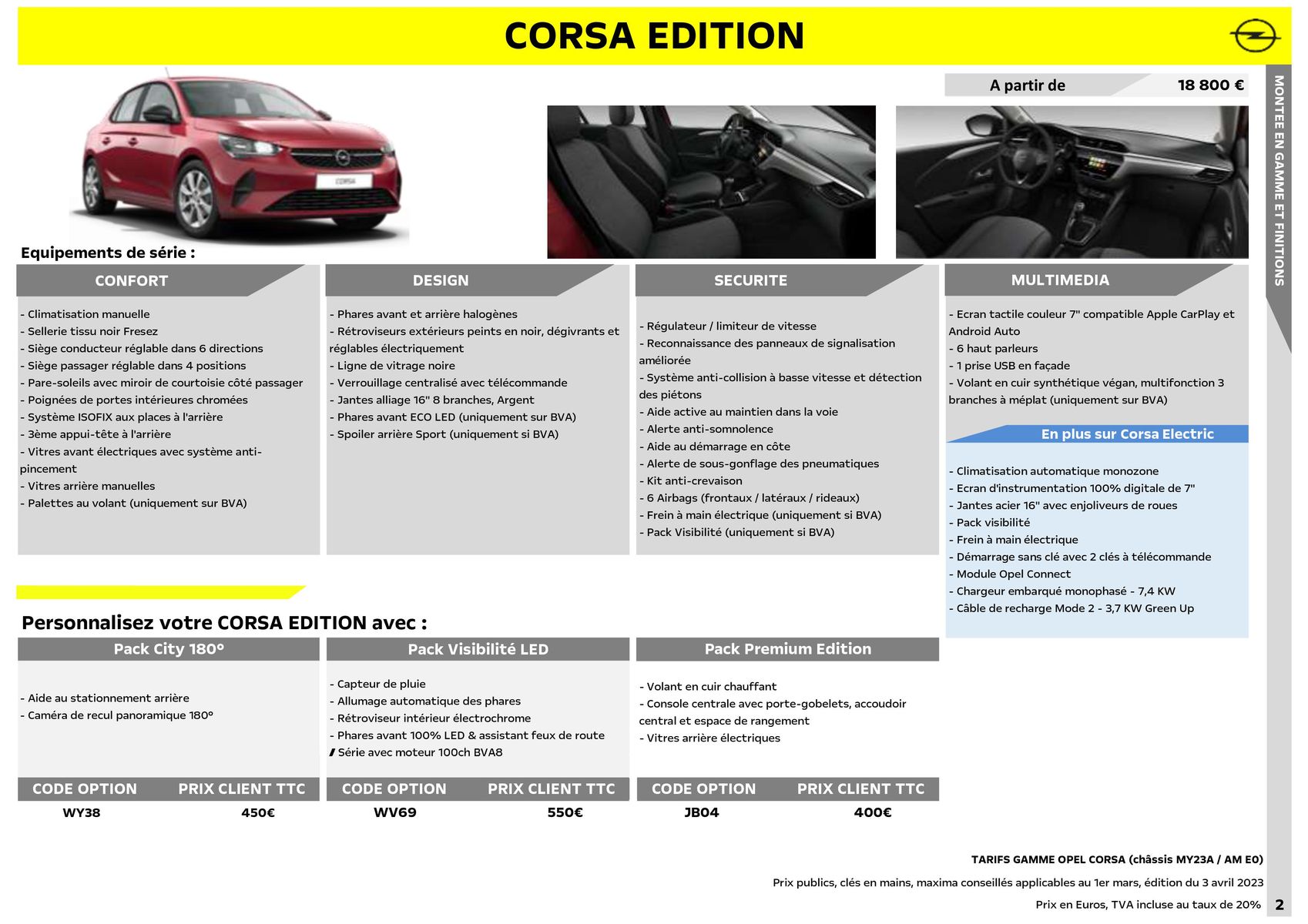 Catalogue Opel Corsa Electric, page 00003