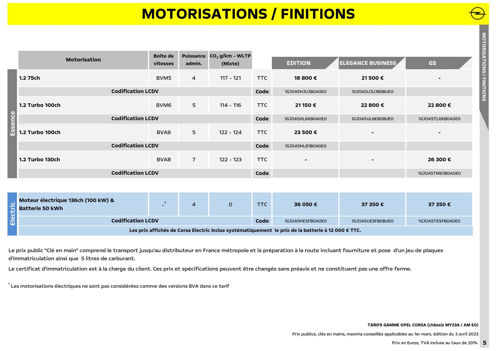 Catalogue Opel Corsa Electric, page 00006