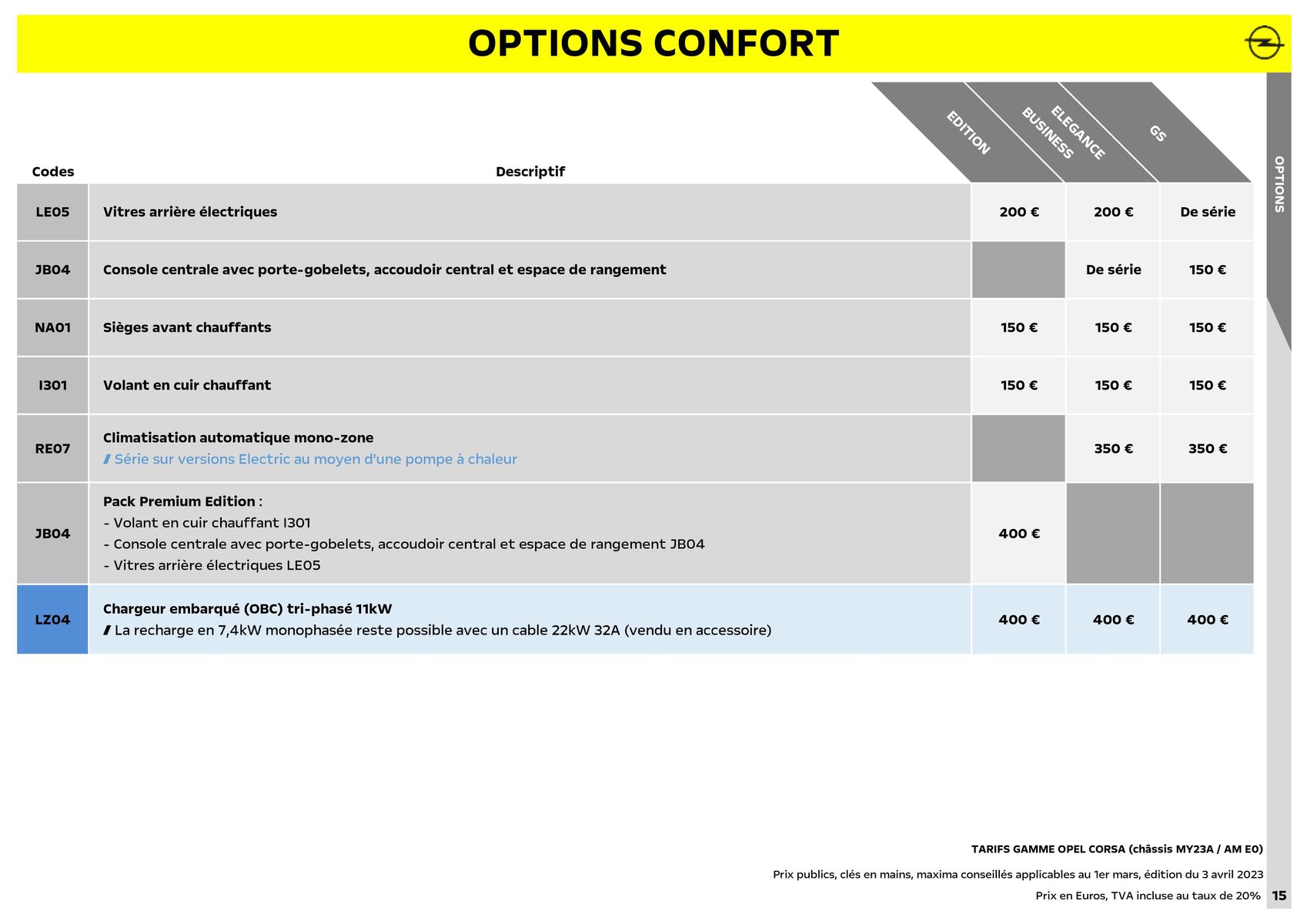 Catalogue Opel Corsa Electric, page 00016