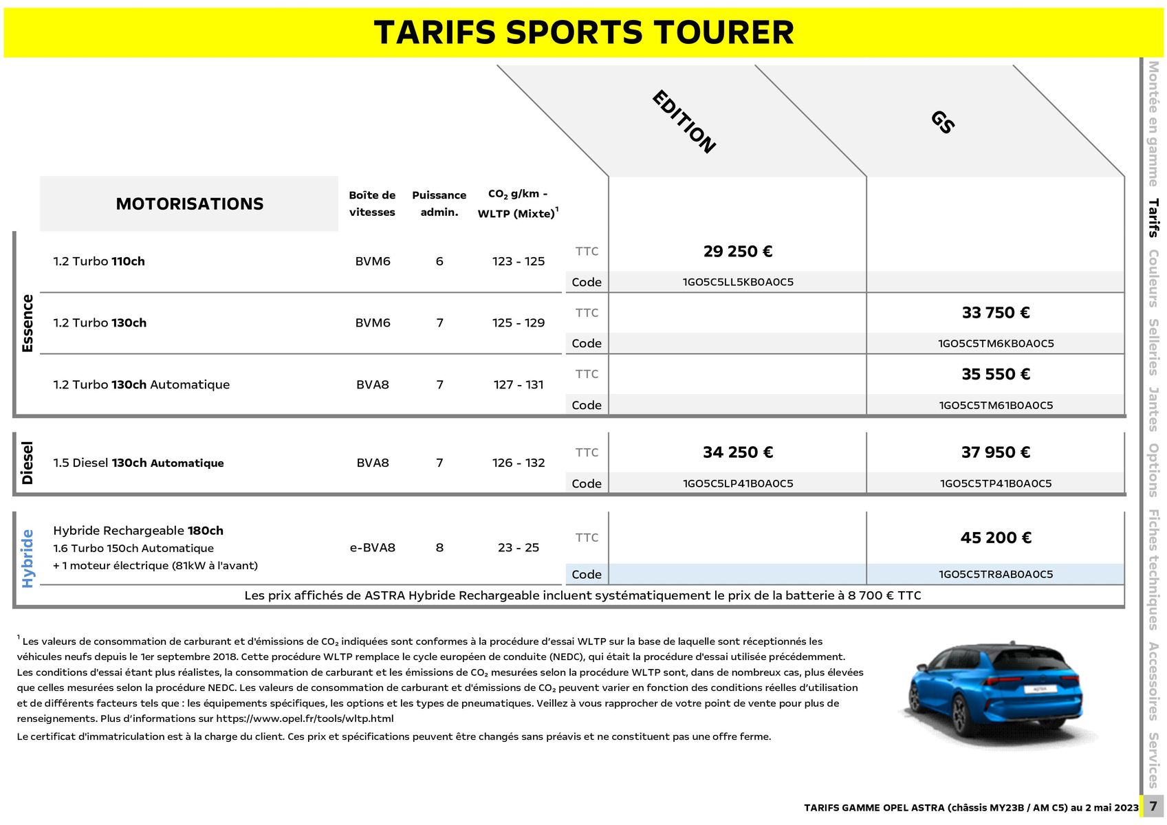 Catalogue Opel Nouvelle Astra, page 00008