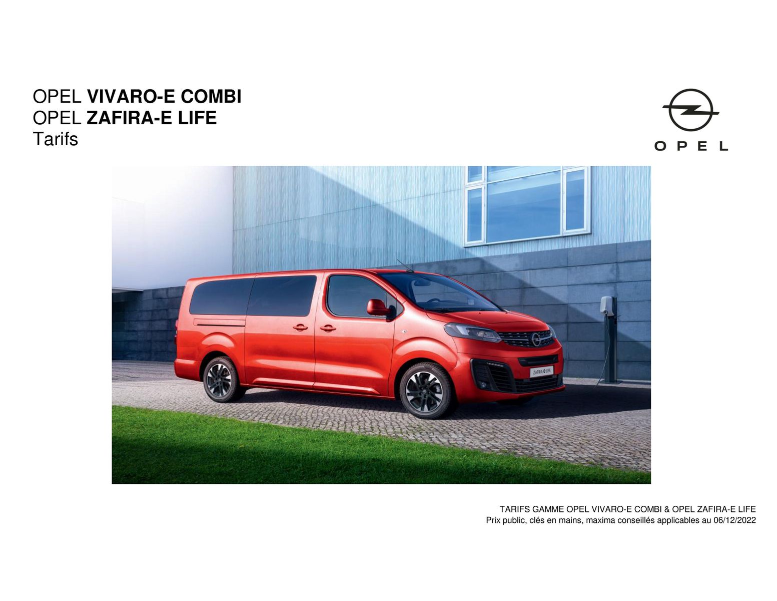 Catalogue Opel Zafira-e Life, page 00001