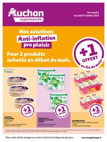 Promos de Supermarchés à Lyon | Un produit offert en fin de mois ! sur Auchan Supermarché | 03/10/2023 - 09/10/2023