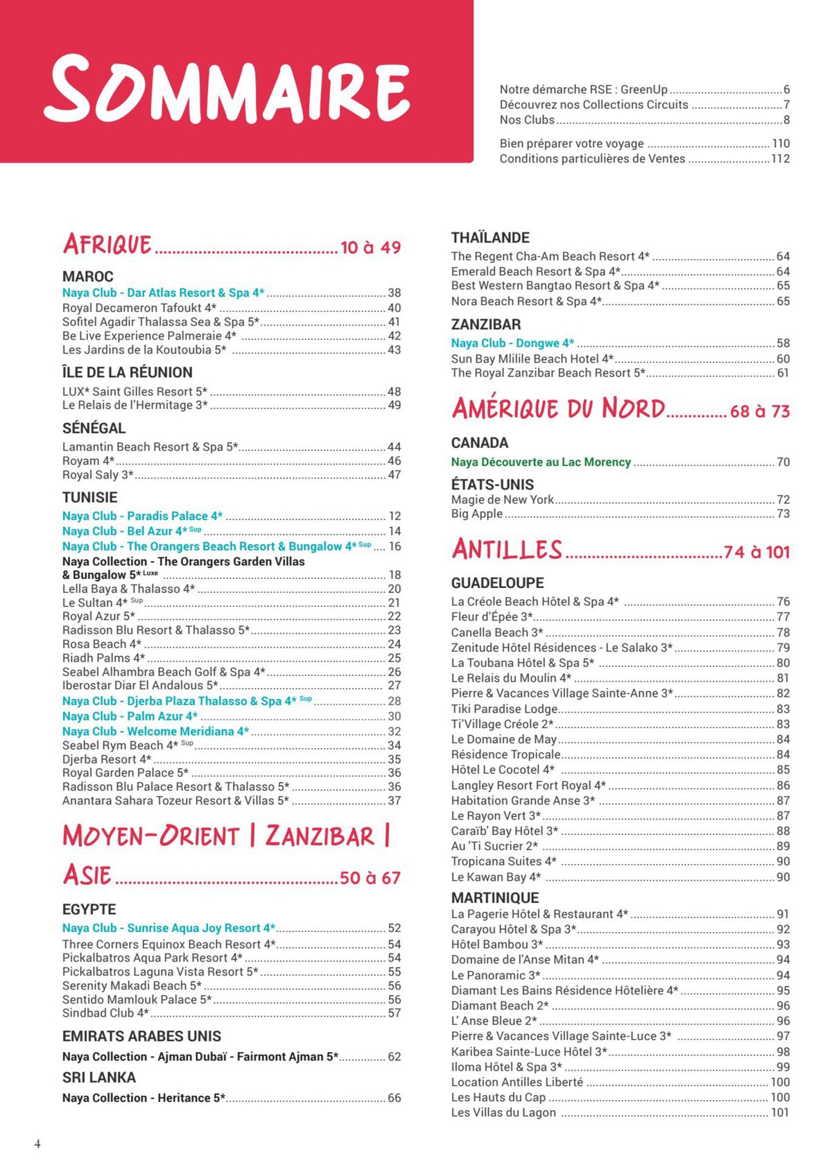 Catalogue Toutes destinations Séjours & Circuits 2024, page 00004