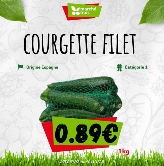Courgete filet