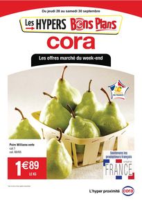 Catalogue Cora à Paris | Les offres marché du week-end | 28/09/2023 - 30/09/2023