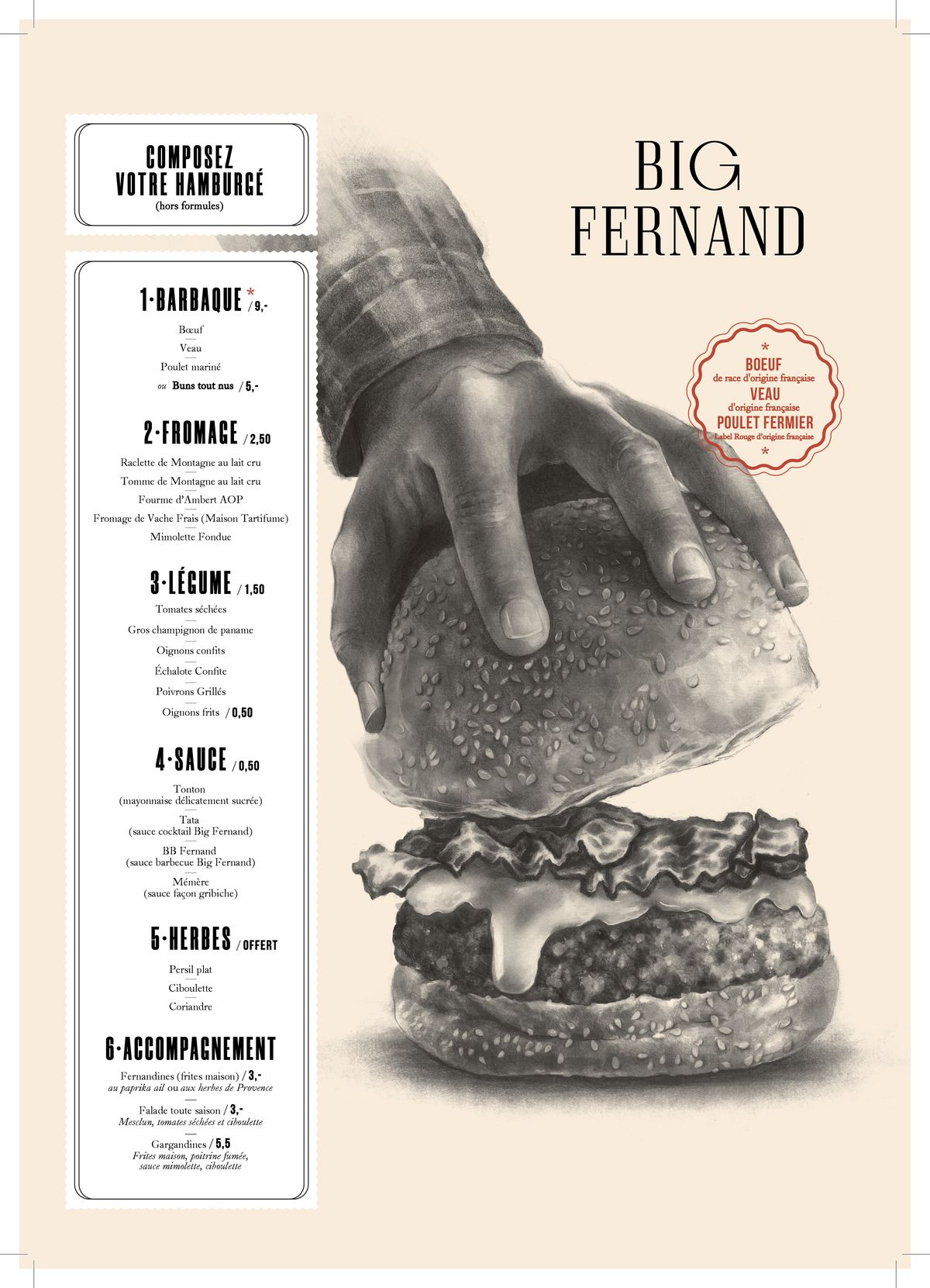 Catalogue Menu Big Fernand Big Fernand Bordeaux, page 00001