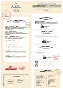 Promos de Restaurants à Aubière | Menu Big Fernand Clermont sur Big Fernand | 28/09/2023 - 31/03/2024