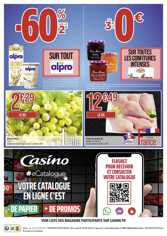 Catalogue Casino Supermarchés à Lyon | DANS LA MÊLÉE DES PROMOS | 02/10/2023 - 15/10/2023
