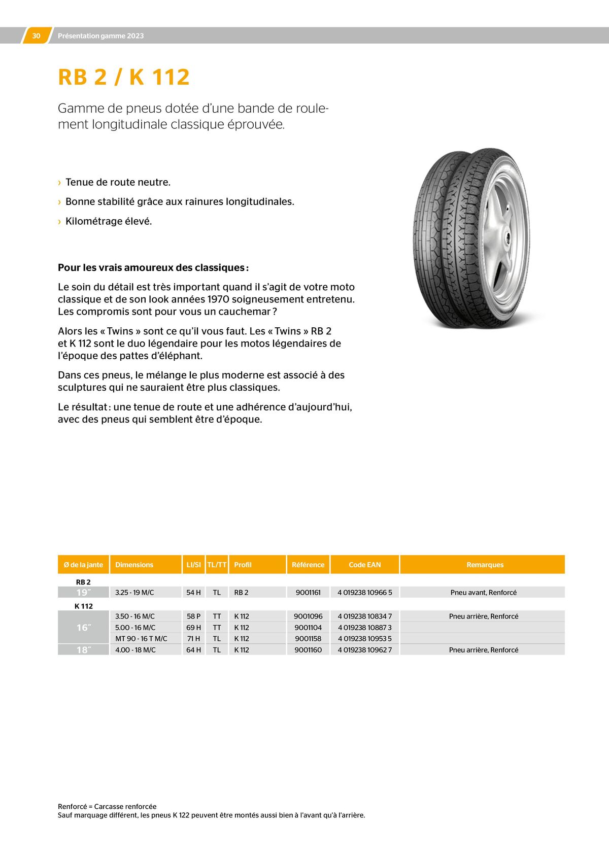 Catalogue CONTINENTAL : Barème de facturation 2023, page 00030