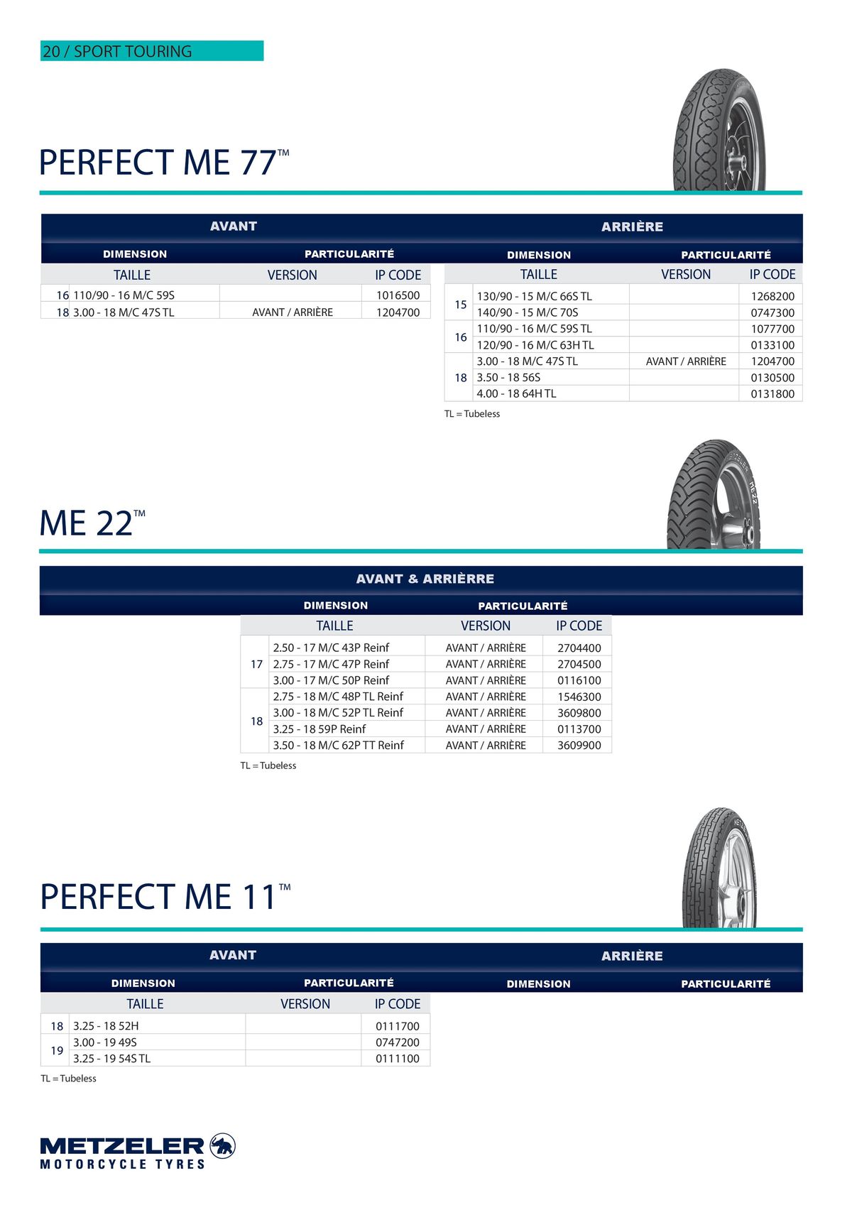 Catalogue METZELER Technical Data Book 2023, page 00020