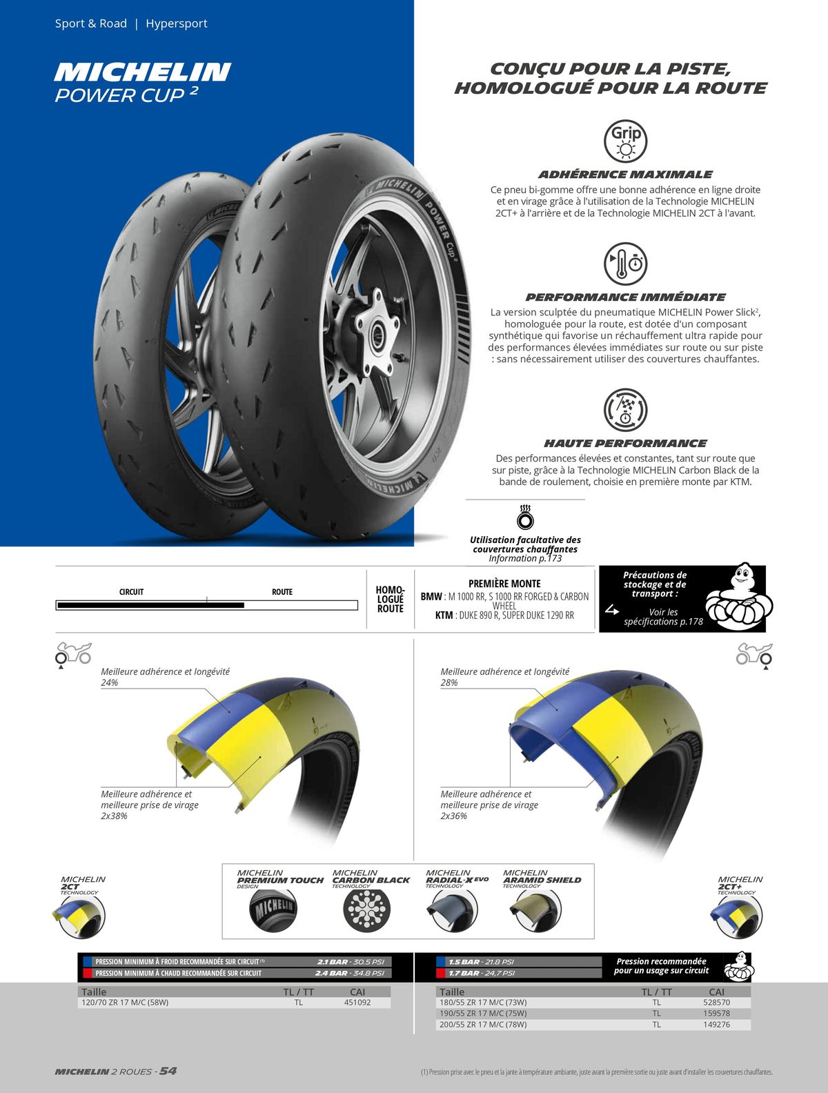 Catalogue MICHELIN Deux Roues 2023, page 00054