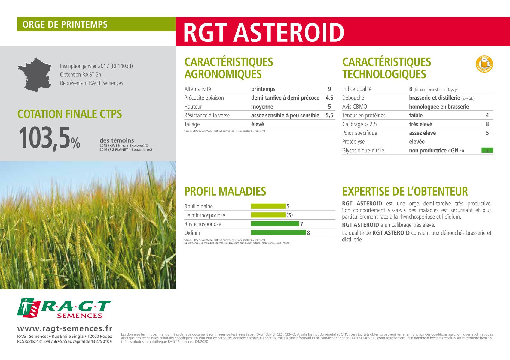Catalogue RGT ASTEROID, page 00002