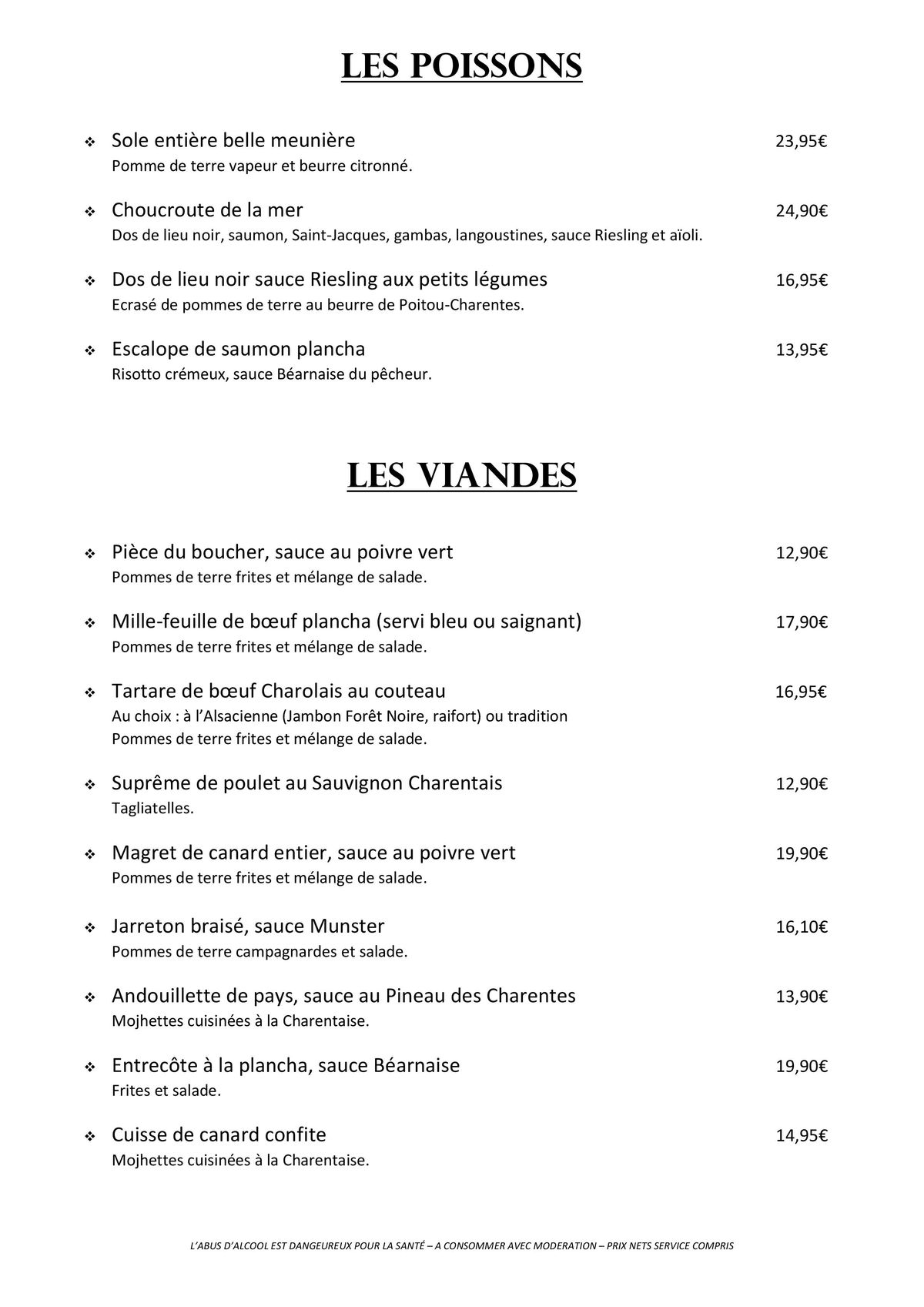 Catalogue Menu La Taverne de Maître Kanter, page 00007