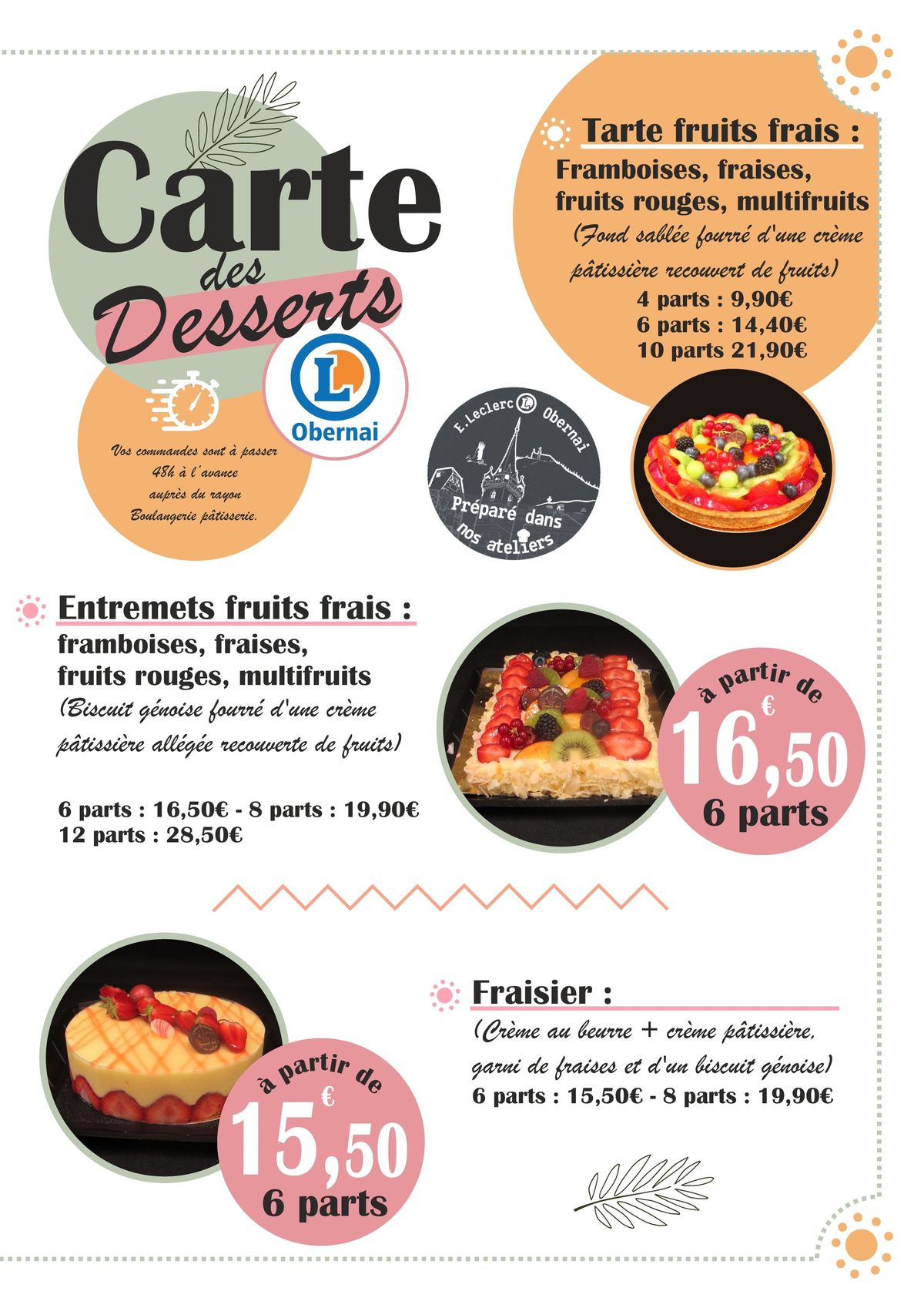 Catalogue CARTE DES DESSERTS, page 00001